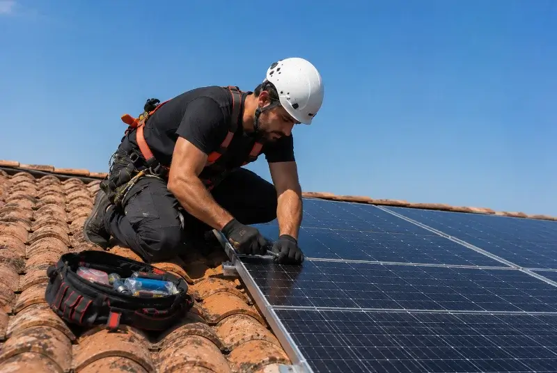 Maintenance et monitoring de panneaux solaires à la Gaubretière
